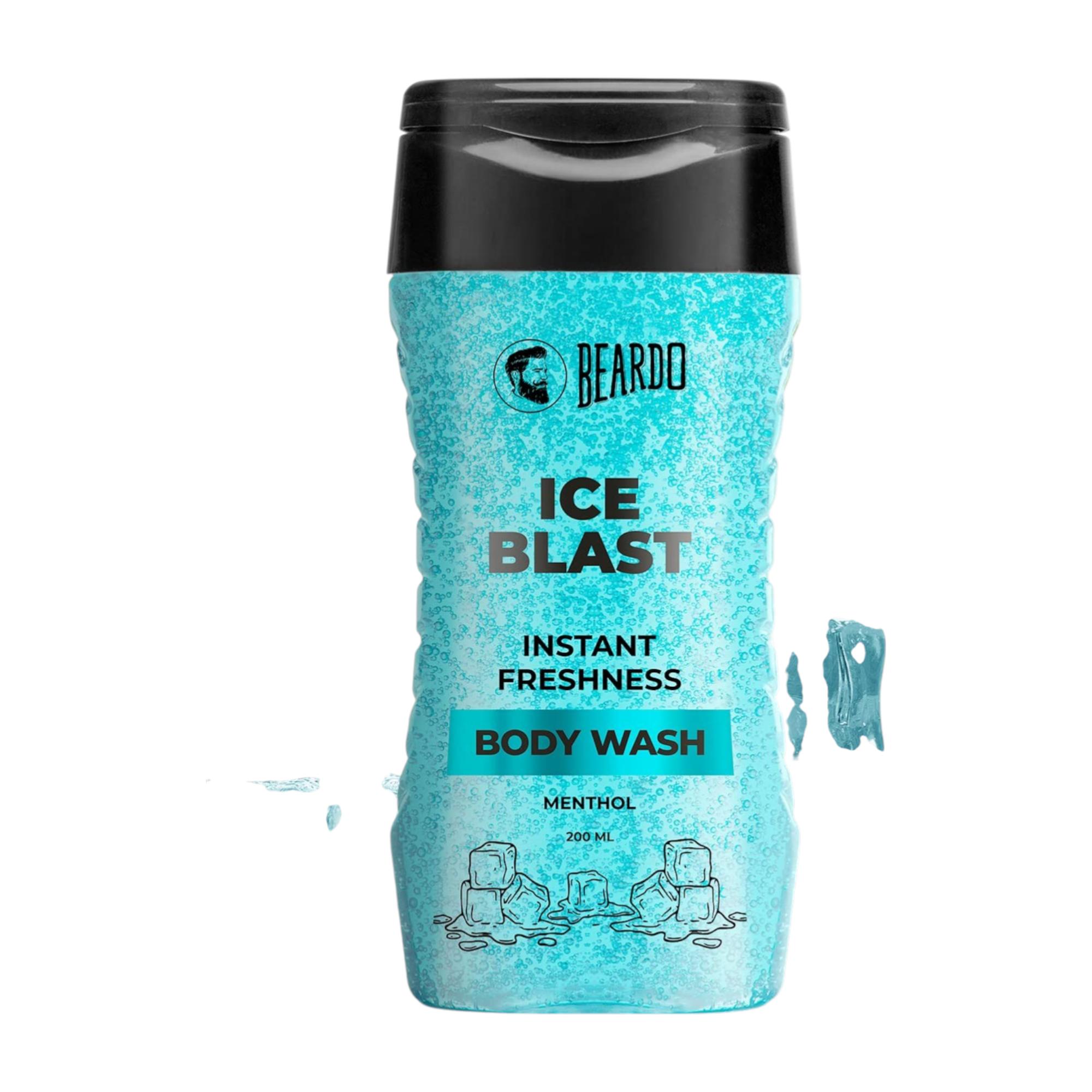 Beardo Ice Blast Body Wash For Men 200ml Pack Of 1 | Refreshing Menthol Cooling Shower Gel For Summer