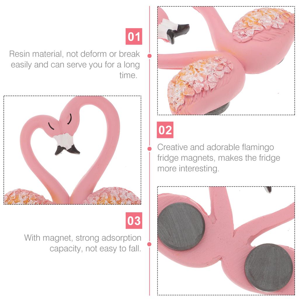 Kitchen Magnets for Refrigerator Flamingo Fridge Accessories Wedding Synthetic Resin