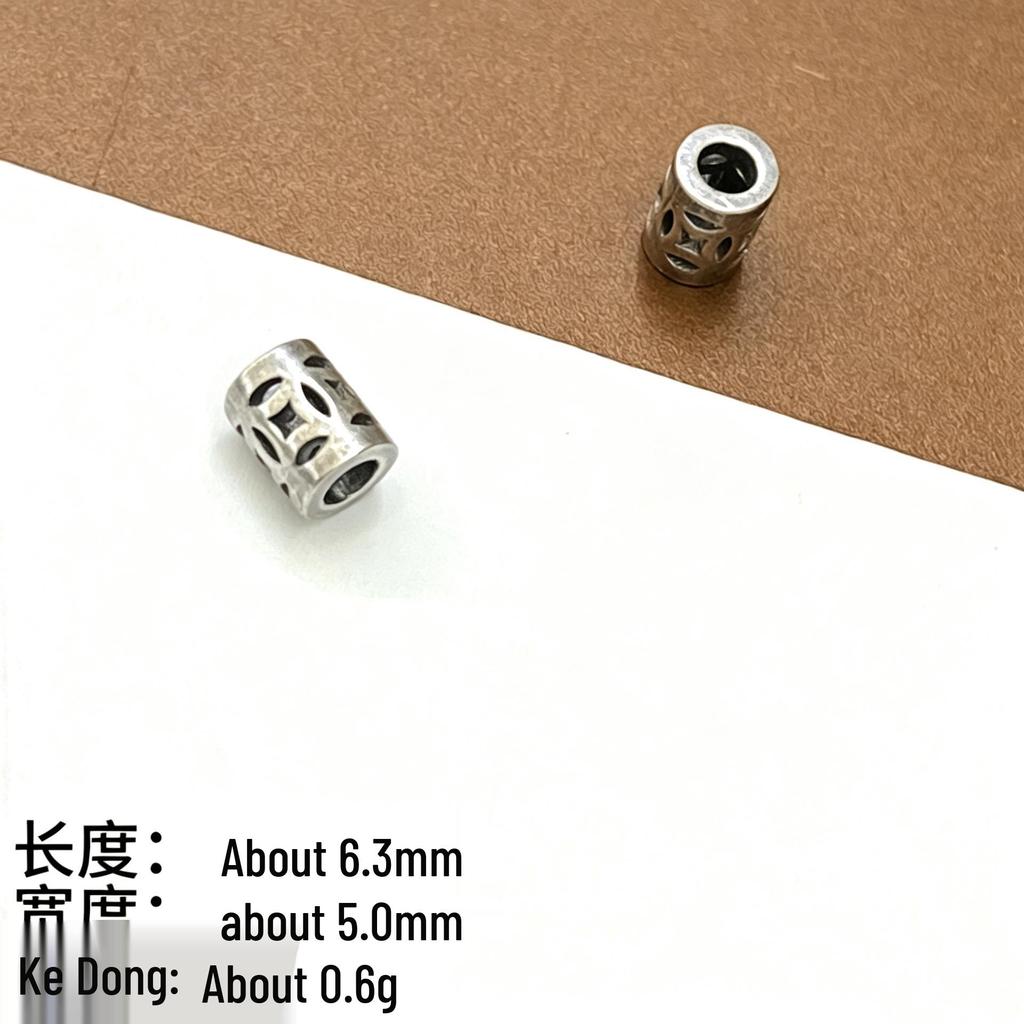 Silver-Plated Retro Distressed Spacer Beads for DIY Beading and Bracelet Weaving