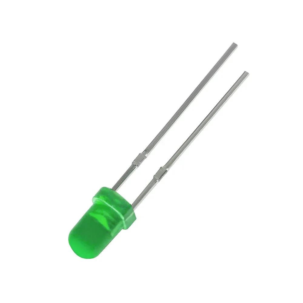 50PCS 3MM LED Diode F3 Ultra Bright Bulb Lamps White Red Yellow Blue Green Light Emitting Diodes Electronic Components Diy Kit