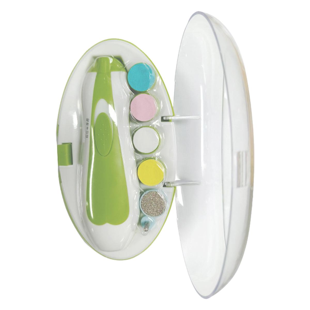 

Электрический триммер для ногтей для младенцев с 6 шлифовальными головками, пилочка для ногтей для новорожденных с подсветкой, маникюр для малышей, уход за ногтями на ногах, инструменты для стрижки