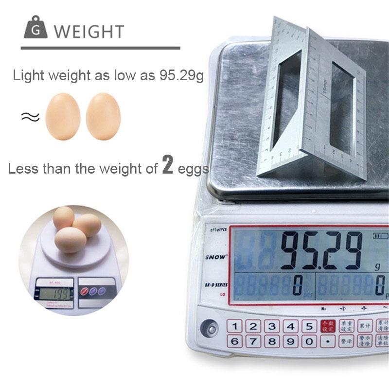 Aluminum Alloy Stainless Steel Multifunction T-shaped Combination Angle Ruler 45 90 Degree Gauge Rule Woodworking Tools