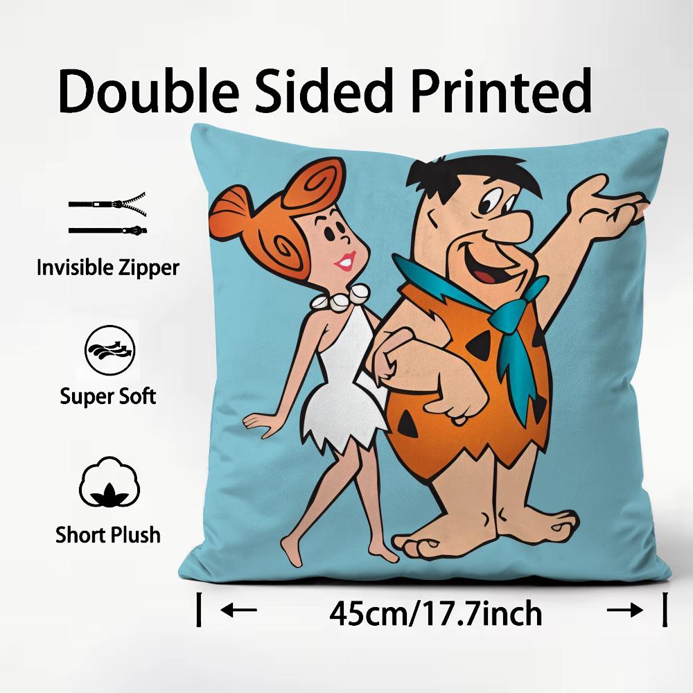 Fred Flintstone Cushion Cover Pattern Printed Pillowcase for Living Room Sofa Cushion Cover & Bedroom Decor