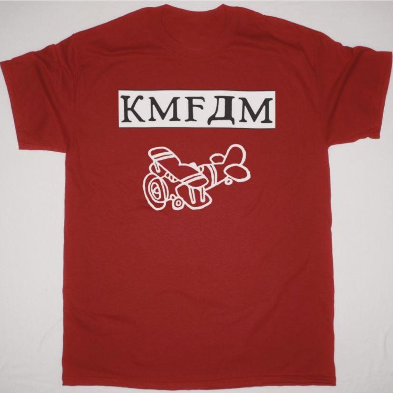 Новая футболка KMFDM Band KICKIN ASS Альбом S-5XL Плотный хлопок Красная SE692 Унисекс S