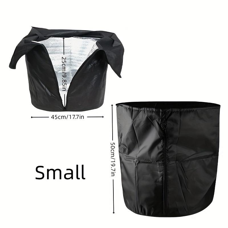 

Reusable Black PP Fabric Plant Grow Bags with Drawstring - Humidity Dome Protective Covers for Potted Plants, Fruit, Flowers, and Vegetables 45*50cm чёрный