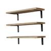 3 Pieces Wooden Floating Wall Storage Shelves Book Shelf Decorative Rustic Versatile for Home Office