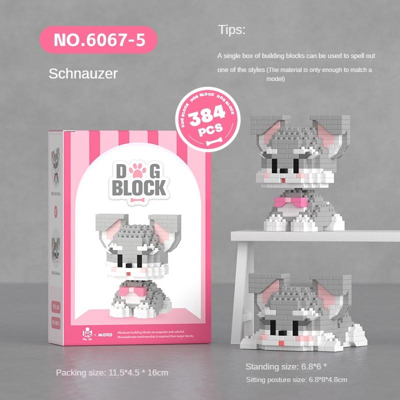 Assembly Dog Mini Blocks Toys Animal Corgi Pug Poodle Diamond Bricks Schnauzer Fun Gifts Girls Christmas Present Pet Shop
