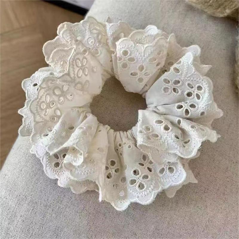 Lace Elegant Double Layered Oversized Headband For Women'S Hair Accessories