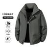 2025 New Stand-up Collar Cotton-padded Clothes for Men's Winter Three-proof Trend Warm Boys Solid Color Thickened Cotton Jacket Jacket for Men