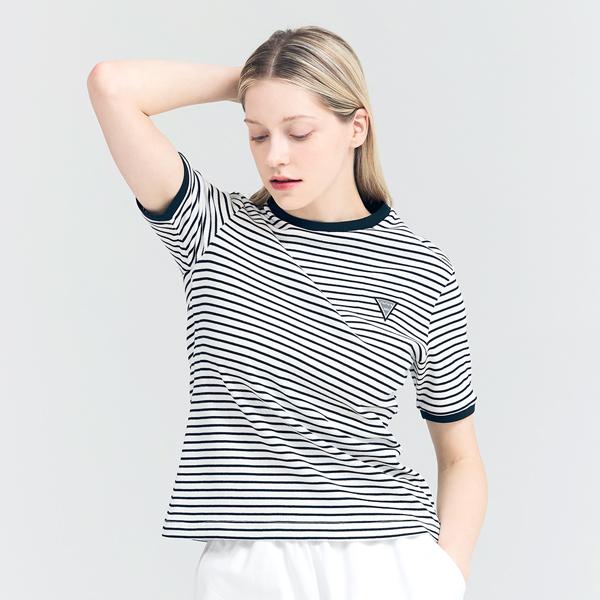 AVAVE Women'S Striped T-Shirt Black