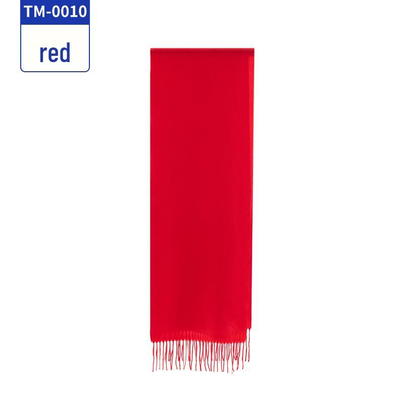 Red Custom Logo Embroidered Summer Women’s Scarf - Perfect for Class Reunions and Annual Meetings 200*33 cm красный