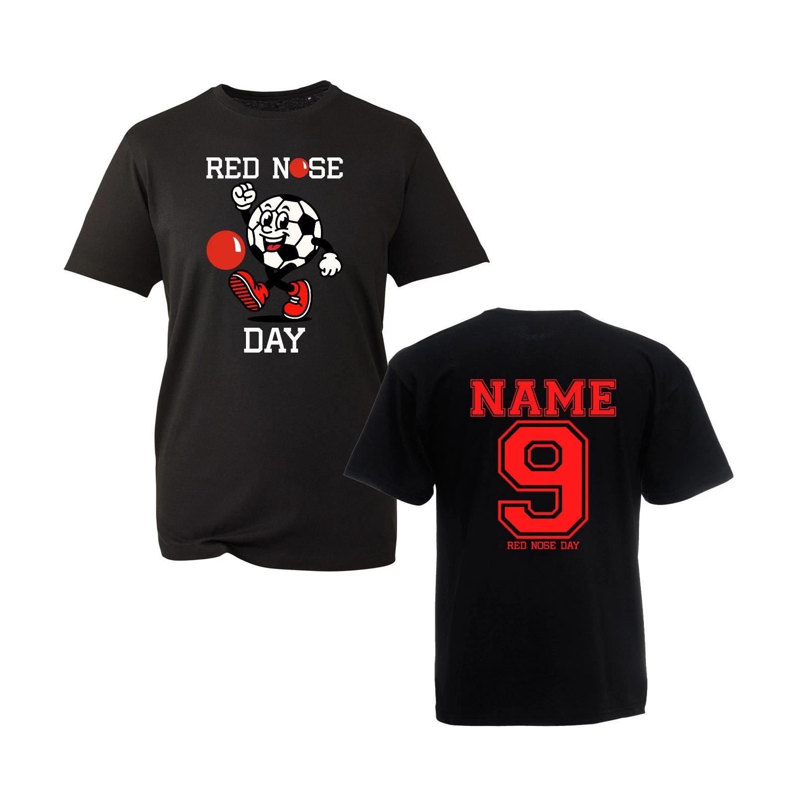 Red Nose Day Personalised T Shirt, Funny Charity Comic Relief Unisex GIft Tee L