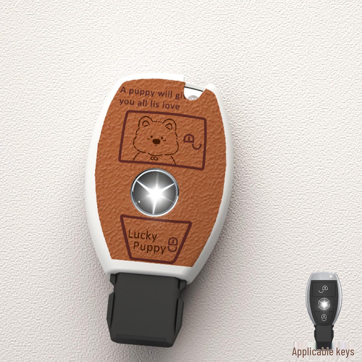 

Compatible Mercedes-Benz Key Case for C260L, E300L, A200L, CLA, GLC, GLA, GLB220 - Protective Cover
