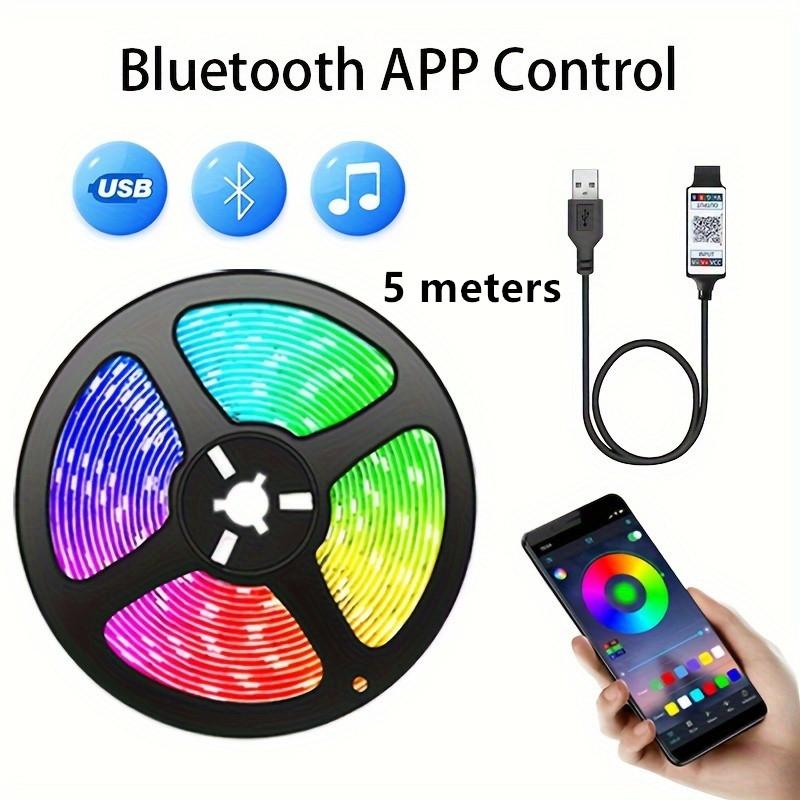 RGB LED Wall Strip Light Smart SMD 5050 Bluetooth Music Sync Flexible Tape Diode Ribbon TV Backlight APP Control Home Room Decor