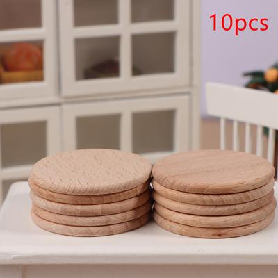 10 szt. 3,8 cm okrągły dysk niedokończony drewniany okrąg kawałki drewna wycięcia drewniane ozdoby diy do dekoracji materiałów rzemieślniczych