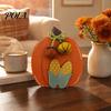 Fall Home Decorations Wooden Harvest Pumpkin Ornaments, Autumn Decorations, Decorative Tabletop Rustic Thanksgiving Decor Centerpiece for Festival