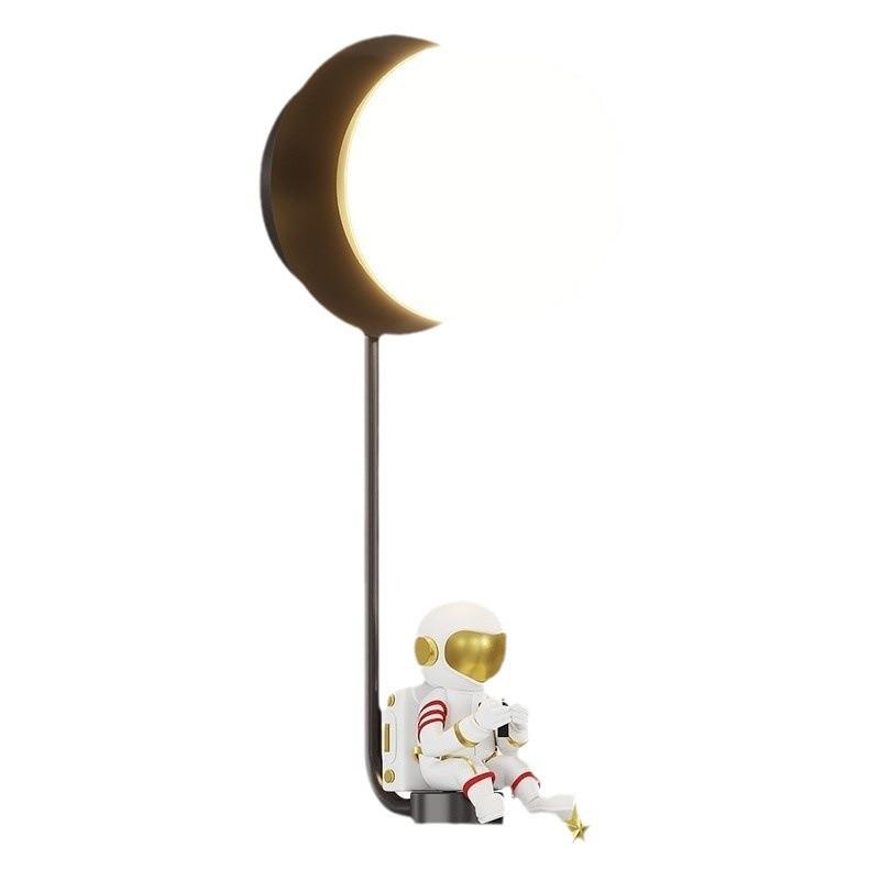 Modern Creative Simple LED Wall Lamp Cartoon Astronaut Living Room Study Bedroom Children's Room Decoration Lighting