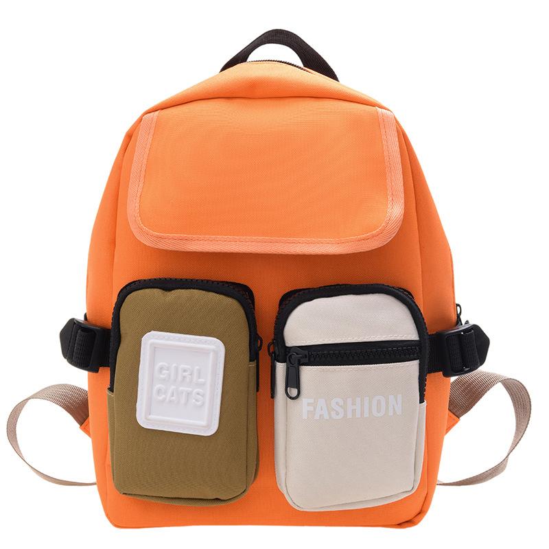 

Детский рюкзак, новый, контрастный цвет, с буквенным принтом, для мальчиков и девочек, школьная сумка, милый детский рюкзак из нейлона для детского сада