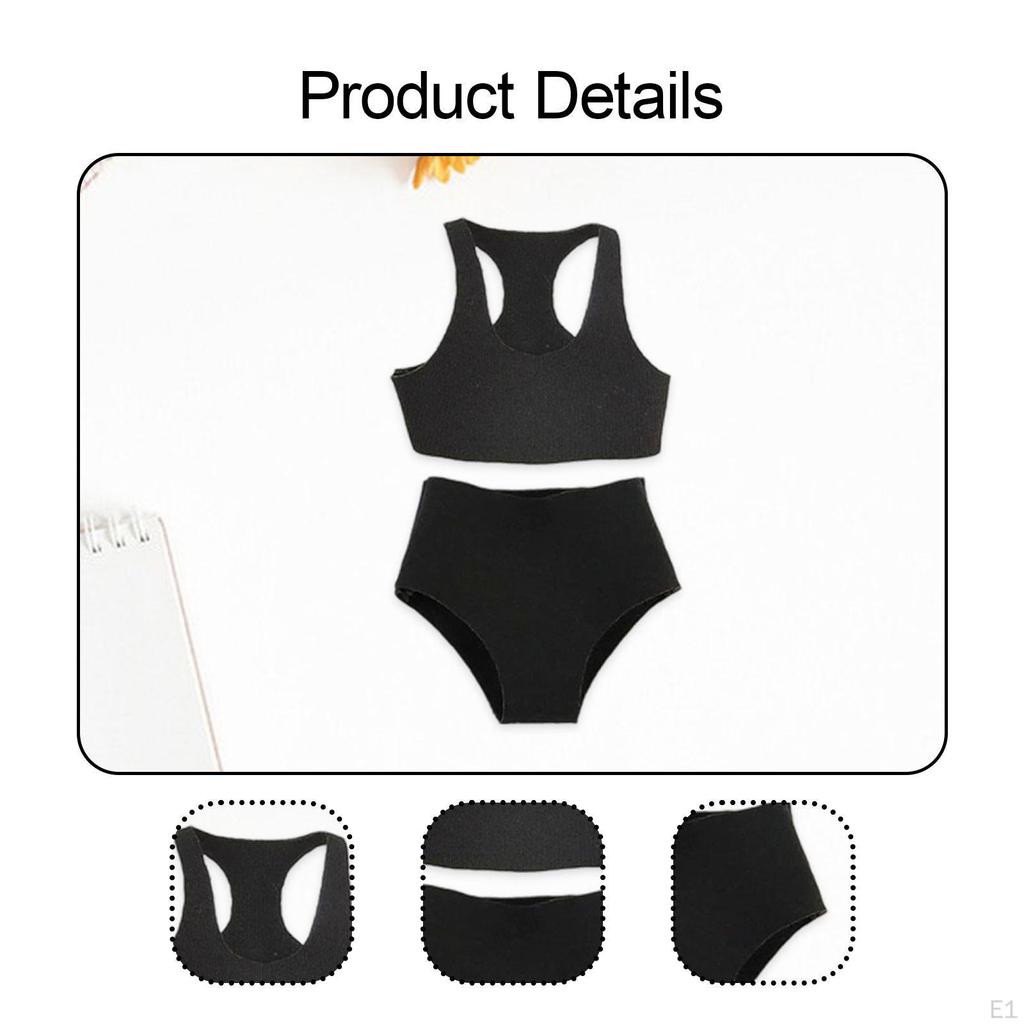 1/12 Miniature Clothing Ensemble with Sports Top and Shorts for Female Dolls
