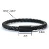 Noter Set 3 bucăți Brățări Bărbați 8mm Onix natural Ochi de tigru Brățară de piatră Homme Închizătoare Magentic Braslet din piele Pulsera Hombre Cadou