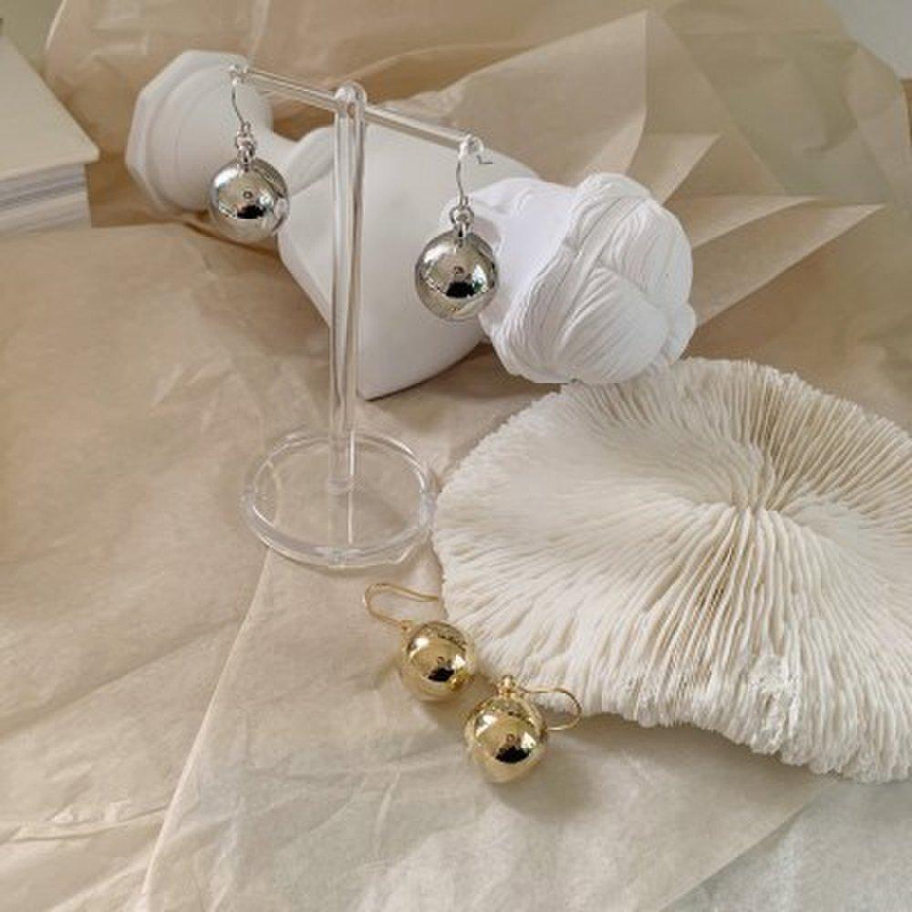 [Øredobber tilgjengelig] King Sølvkule Gullkule 15mm Krok Hengende Øredobber