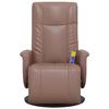 VidaXL Recliner Massage Chair Footrest Brown Faux Leather 356514