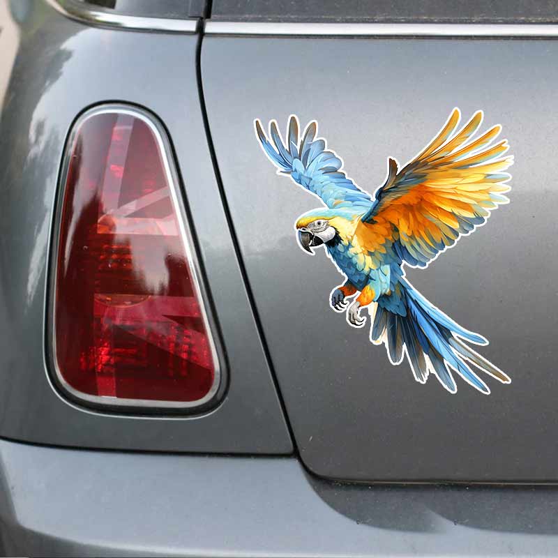 Macaw Car Sticker Waterproof Vinyl Decal on Bumper Rear Window Laptop Self-adhesive Decal For Car Accessories TM211