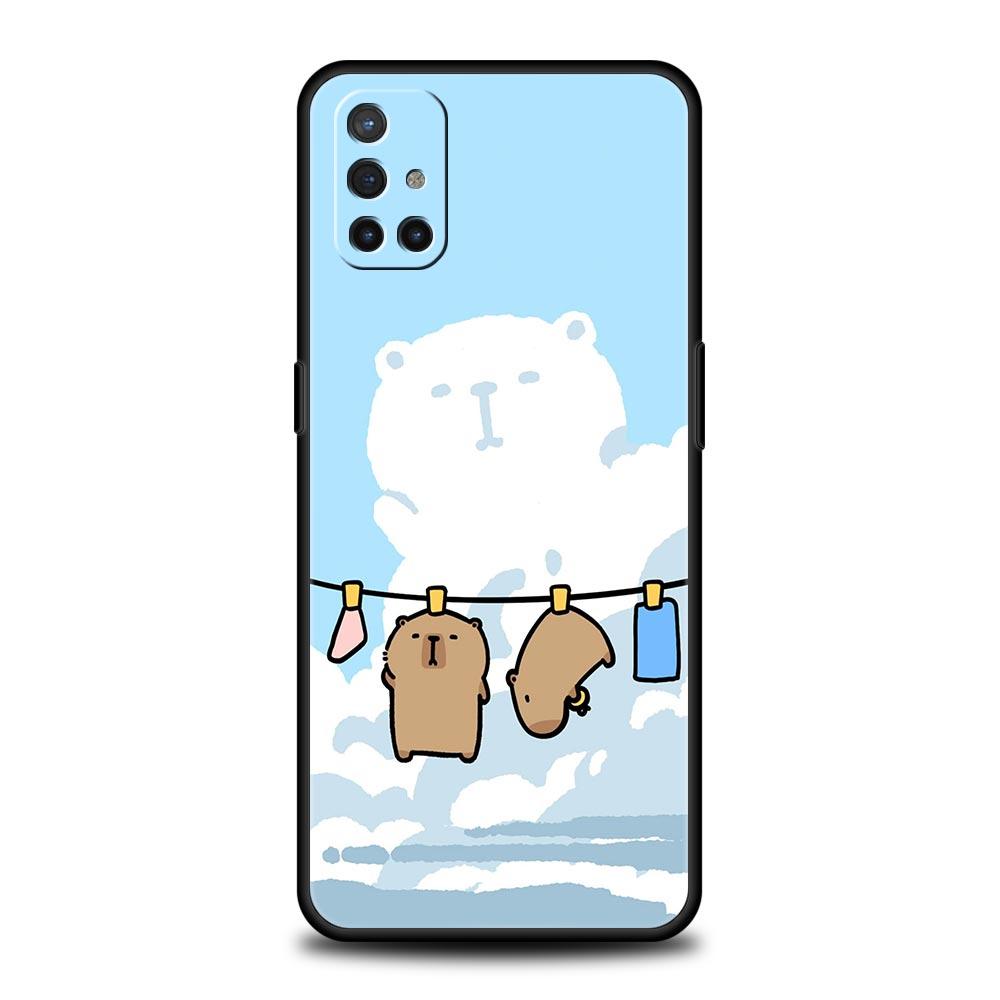 Anime Capybara Porpoise Phone Case For OnePlus 13 12 11 10 9 8 7T Pro 13R 12R 10R 9RT 8T Nord N200 N30 2T CE 2 3 5G Lite Cover