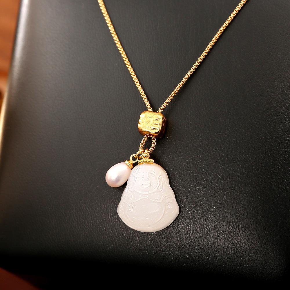 Китайское Императорское Ожерелье Будды Майтрейи: Элегантный Праздничный Подвес в Трехмерном Дизайне