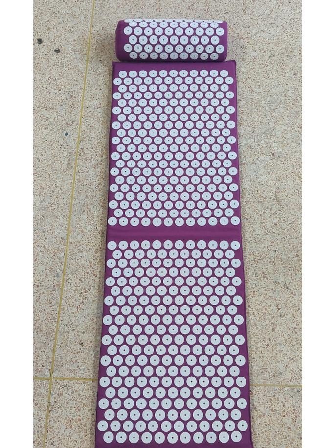 Yoga Massage Akupressurmatte mit Kopfkissen zur Entspannung von Rücken und Füßen