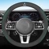Car Suede Leather Steering Wheel Cover Anti Slip For BMW X1 X3 X5 X6 1 2 3 5 7 Series F15 F16 F20 F22 F30 F32 G30 Sticker WC5