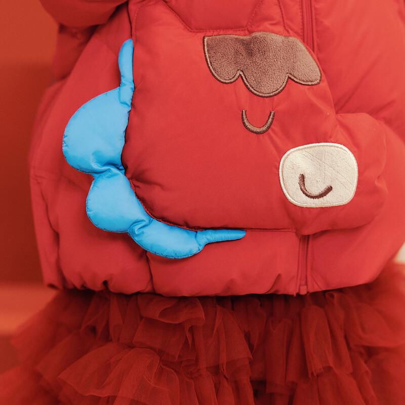 Minibala Kids' New Chinese Style Hooded Down Jacket