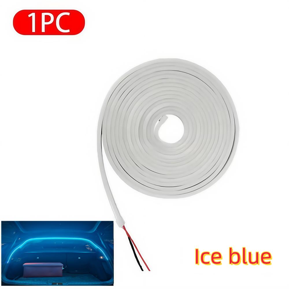 Flexible LED Ambient Light Strip 5m DC12V for Tesla Model Y 3 S After Trunk Frunk Silicone Interior Car Decorative Lamp DIY Lamp