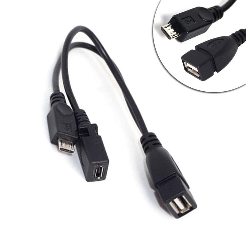 Usb One Cent Two Port Adapter Otg Cable For Mobile Tablet External Power Supply