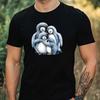 Mens Winter Penguin Print Cotton 100% Cotton T-shirt Mens Tees Top Size XS To 5XL-