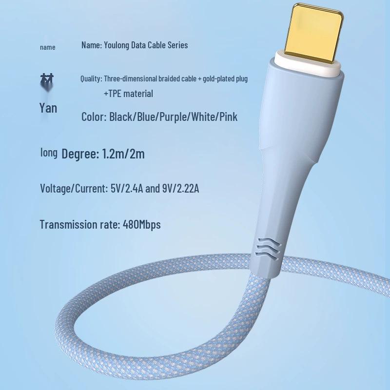 Apple iPhone USB Fast Charging Cable - Compatible with iPhone 11/X/8 Plus/7 Plus/6s, Braided Design