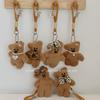 Mocha Bear Leopard Ribbon Point Teddy Bear Keychain