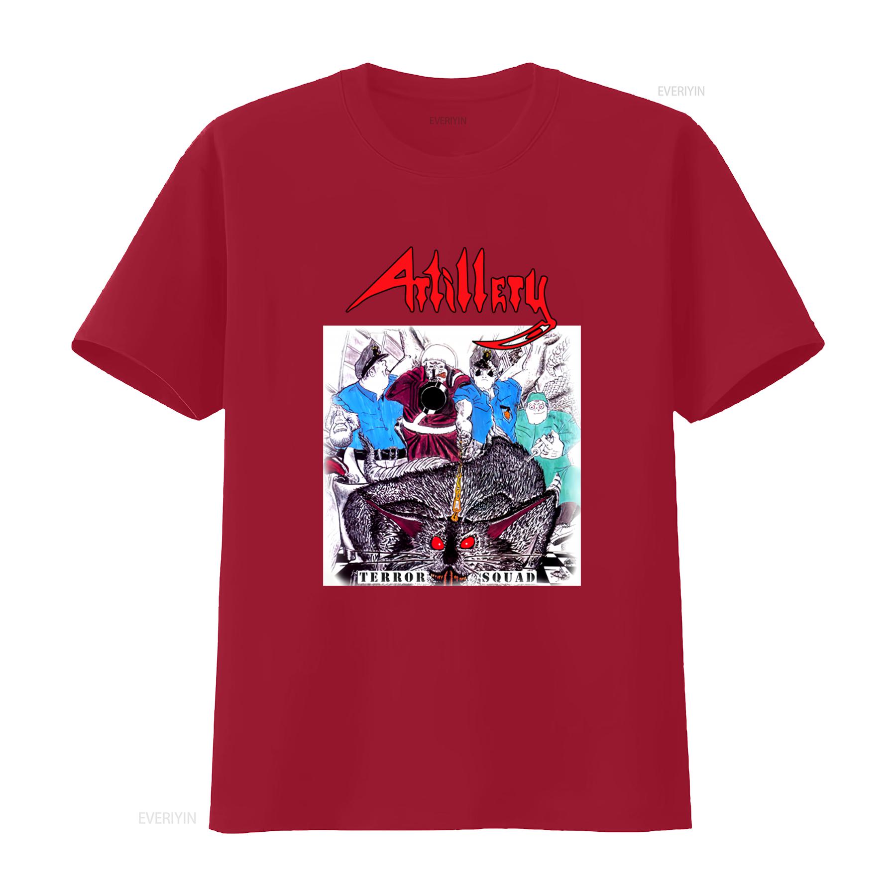 

ARTILLERY TERROR SQUAD 87 T Shirt Cotton White Men S 5XL HC1438 vintage Washed Versatile Unisex streetwear graphic Slightly S