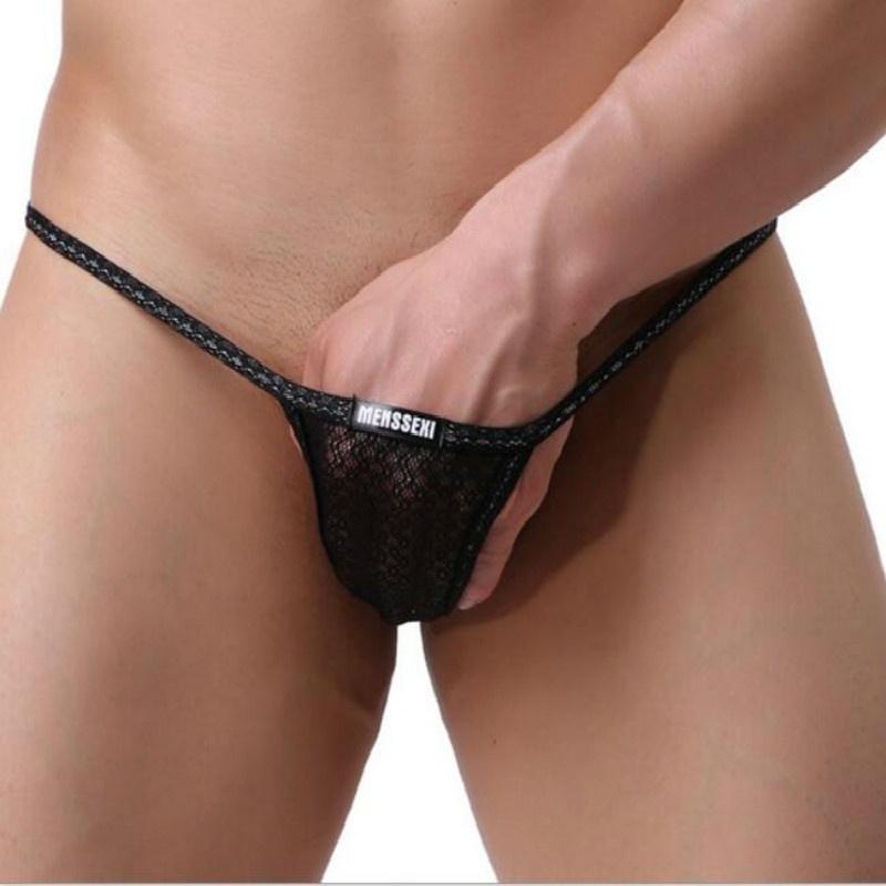 Hot Men Sexy Underwear Semitransparent G-string T-Back