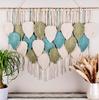 Decoração de Casa Boho, Tapeçaria de Macramê Folha de Macramê Pena Pendurado na Parede Decoração para Sala de Estar Quarto, Arte de Parede Boho Decoração de Casa