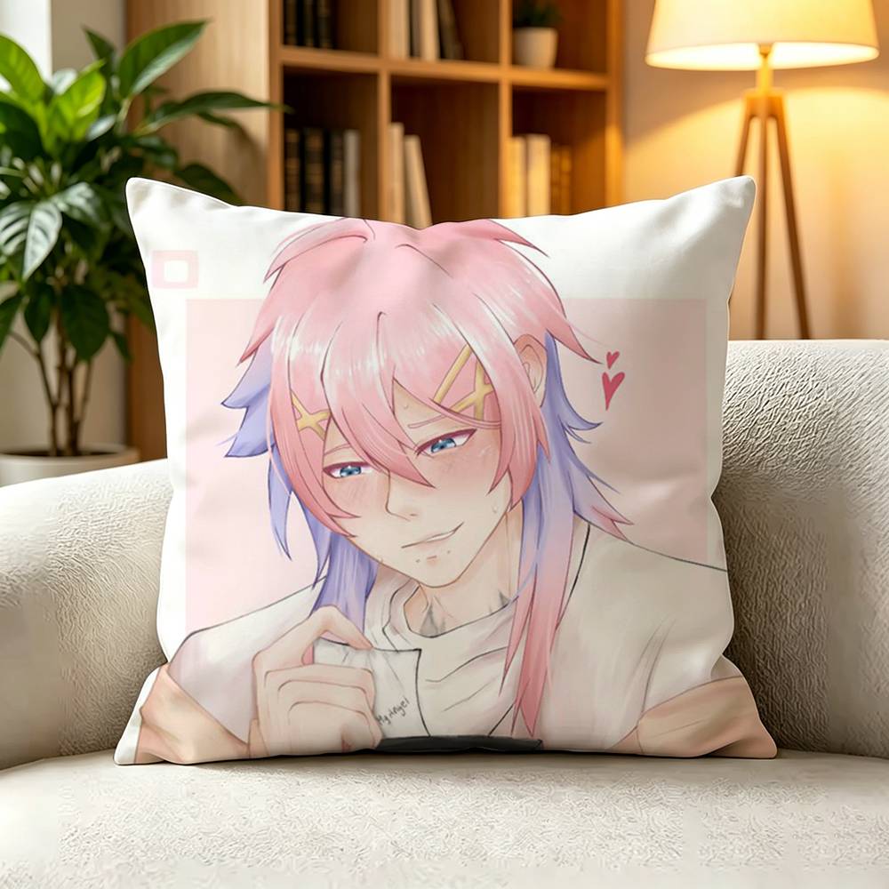 S-Soft Pastel 14 Days With You Game Pillow Case Square Double-Sided Sofa Cushion Cover Bedroom Bedside Pillow
