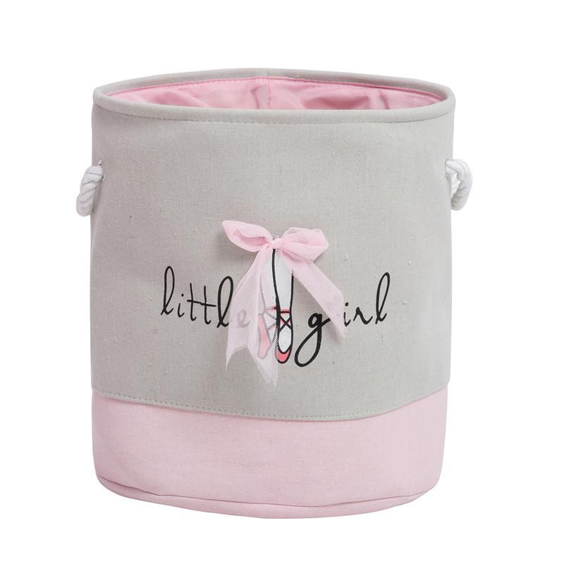 Basket Laundry Dirty Pink Swan Organizer Drawstrin Storage Household Supplies