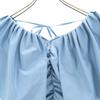 Unused FRAY I.D No Sleeve Big Collar Frill Blouse Blue Women Used