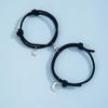Star and Moon Magnetic Friendship Bracelet - Adjustable Handmade Rope for Couples and Friends