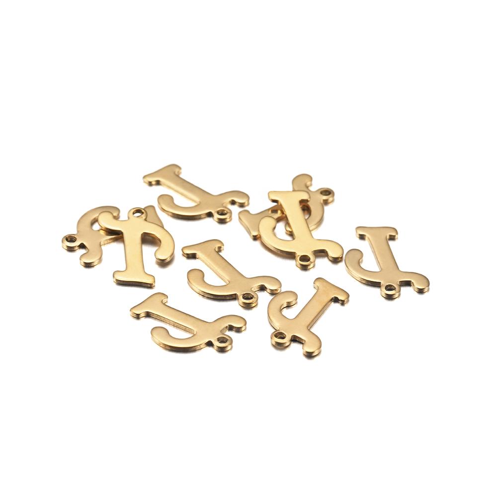 30Pcs Gold Color Stainless steel English Alphabet Letters Charms Pendants A-Z DIY Craft Bracelet Jewelry Making Accessories