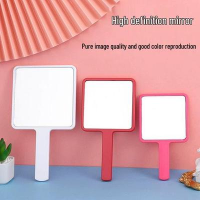 Customizable Square Makeup Mirror with Handle - Color and LOGO Options Available