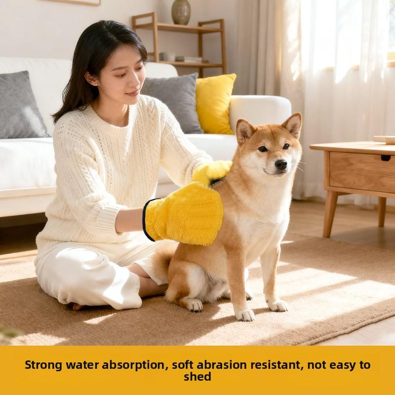 Activities Cross-border Thickened Pet Absorbent Gloves Towel Dog Bathing Absorbent Towel cat Bathing Towel Magic Gloves
