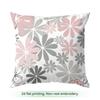 Pc Pink Gray Fresh Floral Pattern Singlesided Printed Pillowcase Cushion Coversuitable For Living Roombedroomcar Decoration