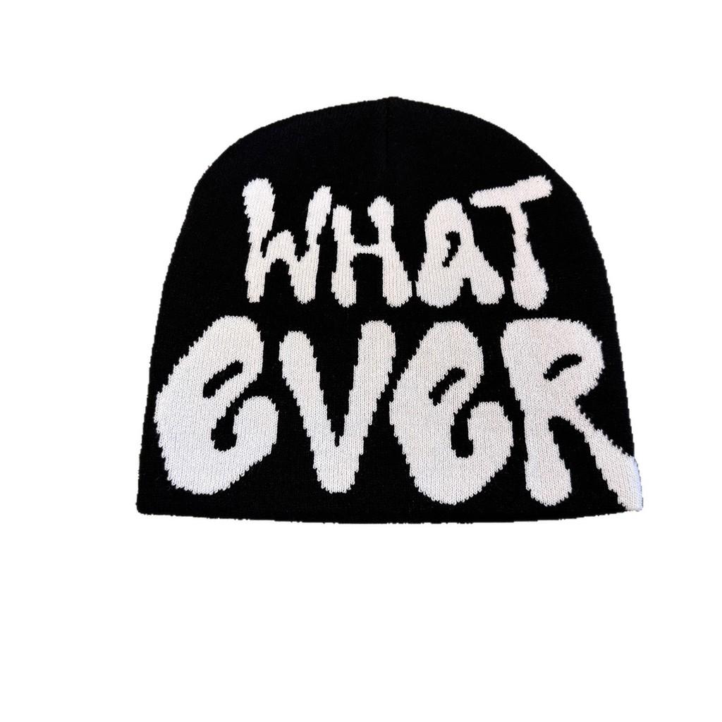Ever Lettered What Knit Cap Unisex Cold Weather Outdoor Sport Daily Wear Travel