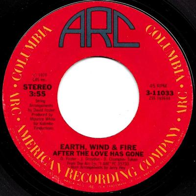 7inch Record EARTH, WIND & FIRE - After The Love Has Gone 311033 ARC 1979 Canada Soul/Funk Used